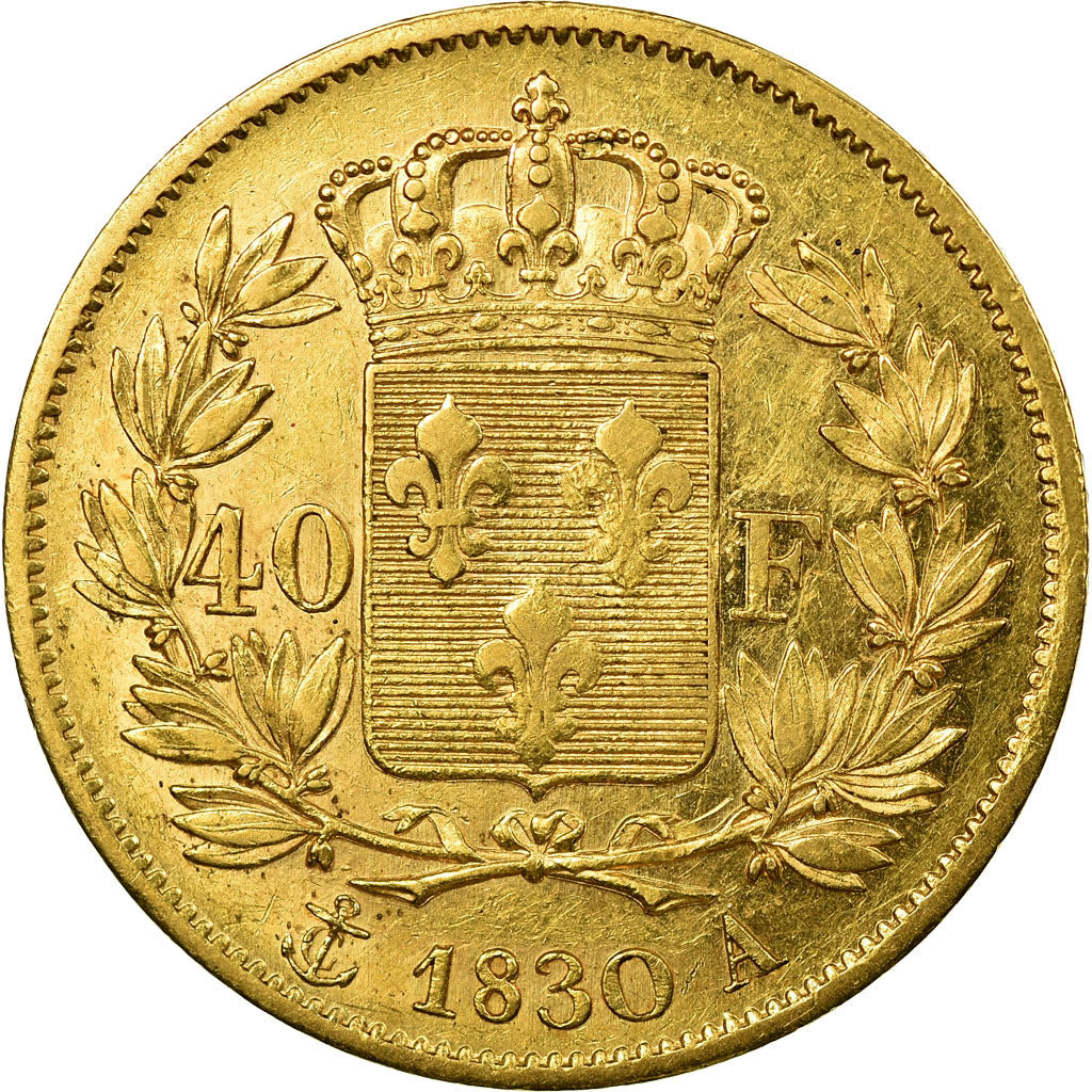 Coin, France, Charles X, 40 Francs, 1830, Paris, EF(40-45), Gold, KM:721.1