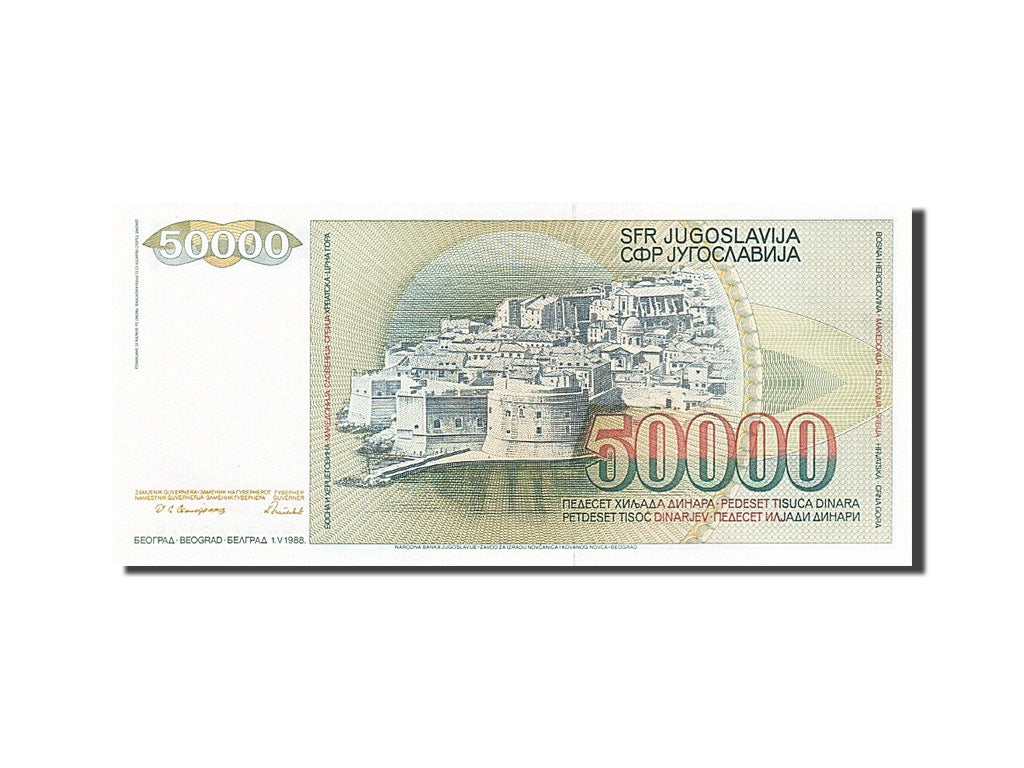 Banknote, Yugoslavia, 50,000 Dinara, 1985-1989, 1988-05-01, KM:96, UNC(65-70)