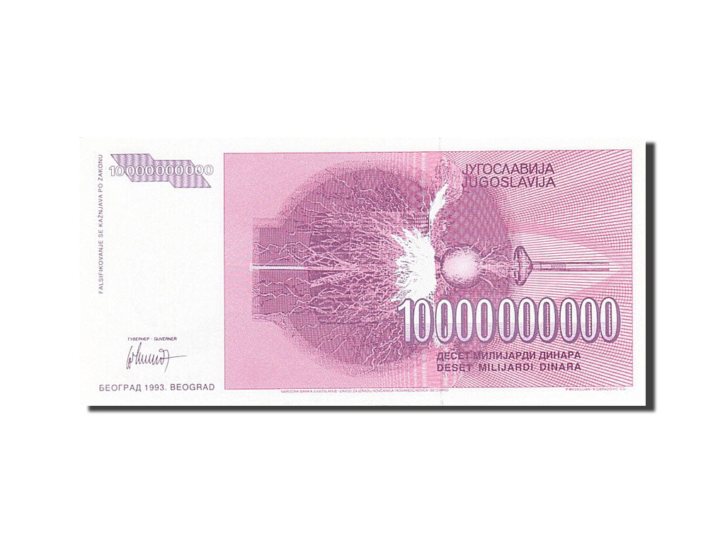 Yugoslavia, 10,000,000,000 Dinara, 1993, 1993, KM:127, UNC(63)