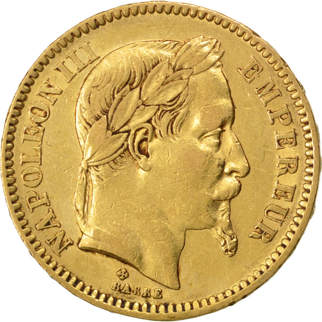Second Empire, 20 Francs or Napoléon III tête laurée
