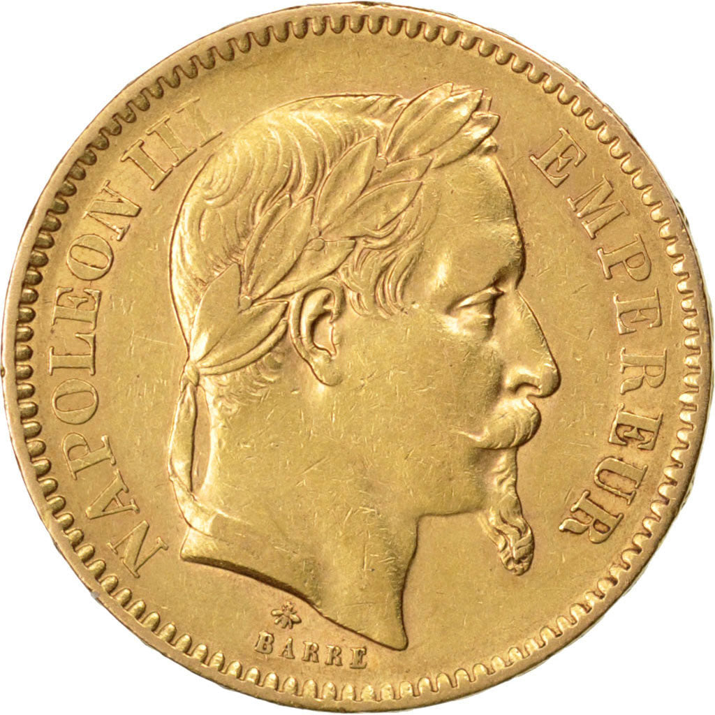 FRANCE, Napoléon III, 20 Francs, 1862, Paris, KM #801.1, EF(40-45), Gold, Gadour