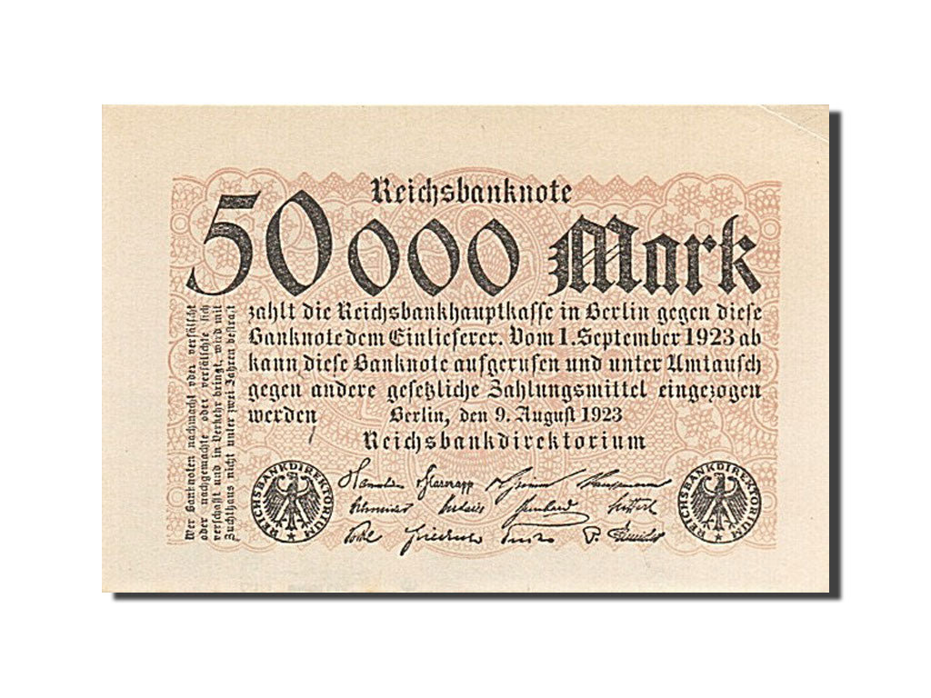 Banknote, Germany, 50,000 Mark, 1923, 1923-08-09, KM:99, UNC(63)