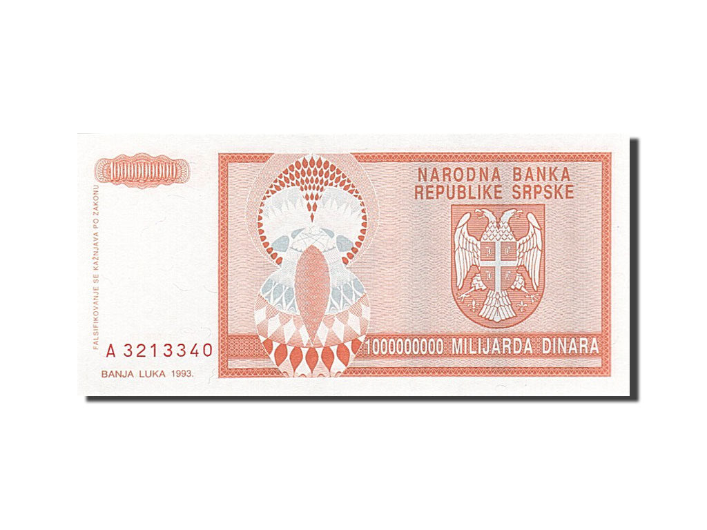 Bosnia - Herzegovina, 1 Milliard Dinara, 1993, 1993, KM:147a, UNC(63)