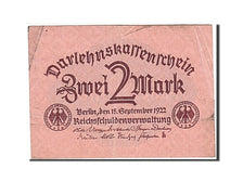 Banknote, Germany, 2 Mark, 1922, 1922-09-15, KM:62, VF(20-25)