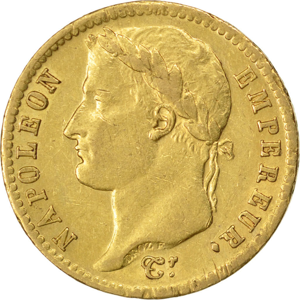 FRANCE, Napoléon I, 20 Francs, 1810, Paris, KM #695.1, EF(40-45), Gold, Gadoury