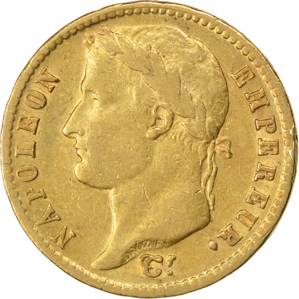 FRANCE, Napoléon I, 20 Francs, 1811, Paris, KM #695.1, EF(40-45), Gold, Gadoury 