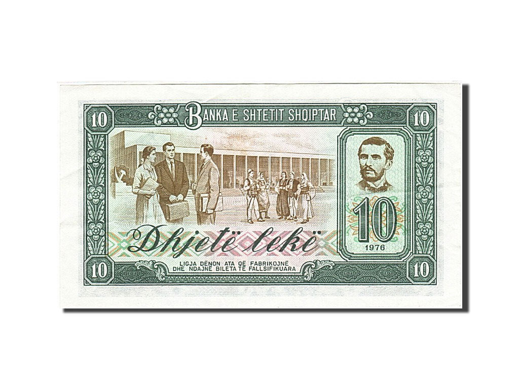 Banknote, Albania, 10 Lekë, 1976, 1976, KM:43a, AU(50-53)