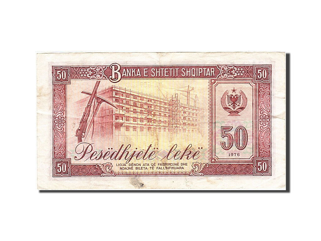 Albania, 50 Lekë, 1976, KM:45a, 1976, VF(20-25)