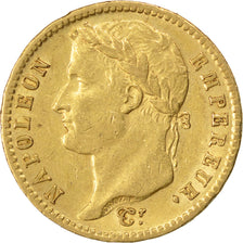 FRANCE, Napoléon I, 20 Francs, 1812, Paris, KM #695.1, AU(50-53), Gold, Gadoury 
