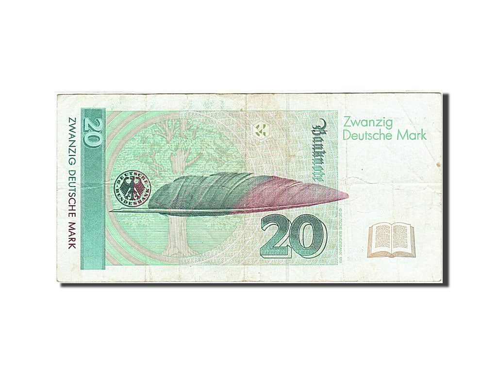 République fédérale allemande, 20 Deutsche Mark, 1989-1991, KM:39a, 1991-0...
