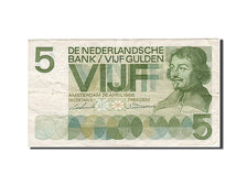 Netherlands, 5 Gulden, 1966-1972, KM:90a, 1966-04-26, VF(20-25)