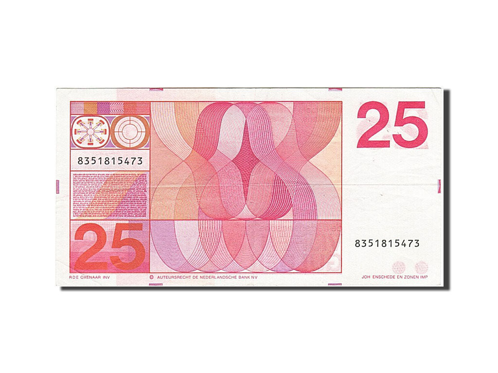 Banknote, Netherlands, 25 Gulden, 1966-1972, 1971-02-10, KM:92a, AU(55-58)