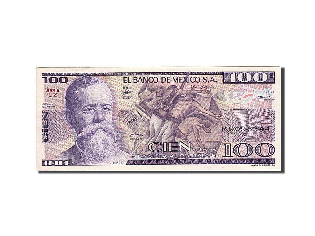 Banknote, Mexico, 100 Pesos, 1982, 1982-03-25, KM:74c, UNC(63)