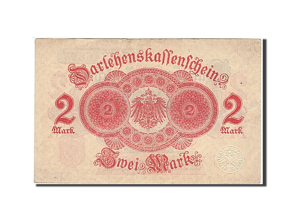 Banknote, Germany, 2 Mark, 1914, 1914-08-12, KM:53, AU(50-53)