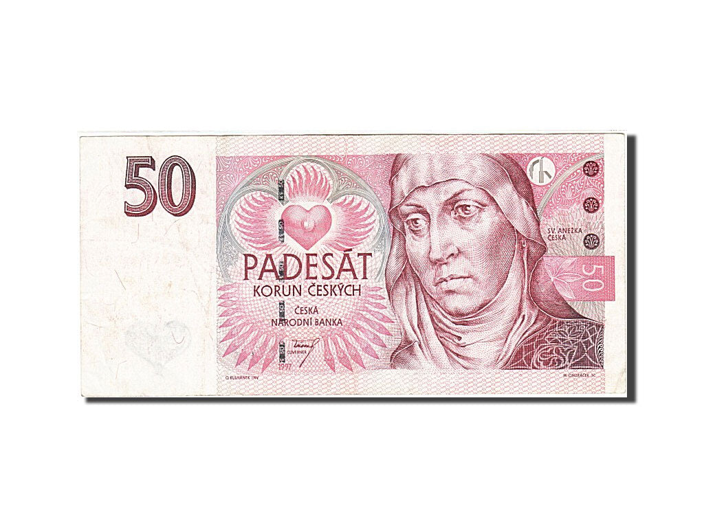 Czech Republic, 50 Korun, 1997-1999, KM:17, 1997, EF(40-45)