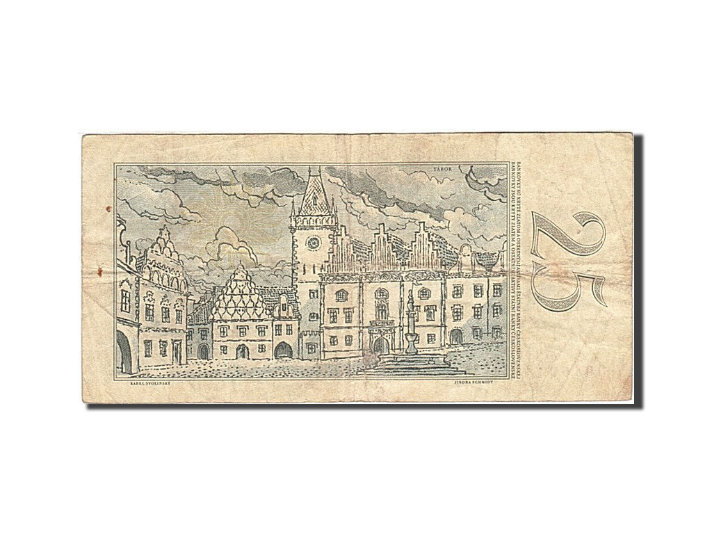 Czechoslovakia, 25 Korun, 1958, 1958, KM:87a, VF(30-35)