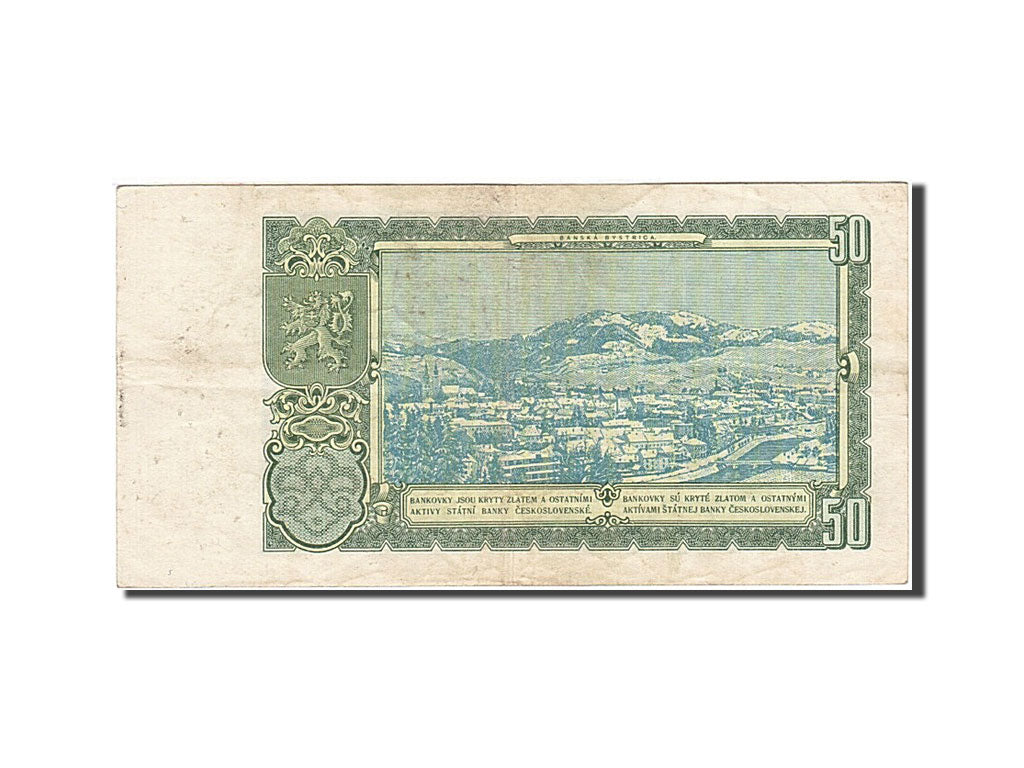 Czechoslovakia, 50 Korun, 1953, 1953, KM:85b, AU(50-53)