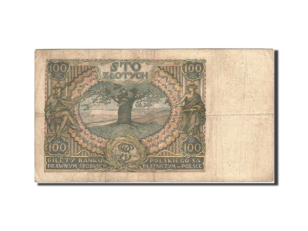 Poland, 100 Zlotych, 1930-1932, 1932-06-02, KM:74a, VF(30-35)