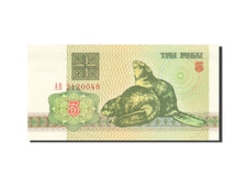 Banknote, Belarus, 3 Rublei, 1992, 1992, KM:3, UNC(63)