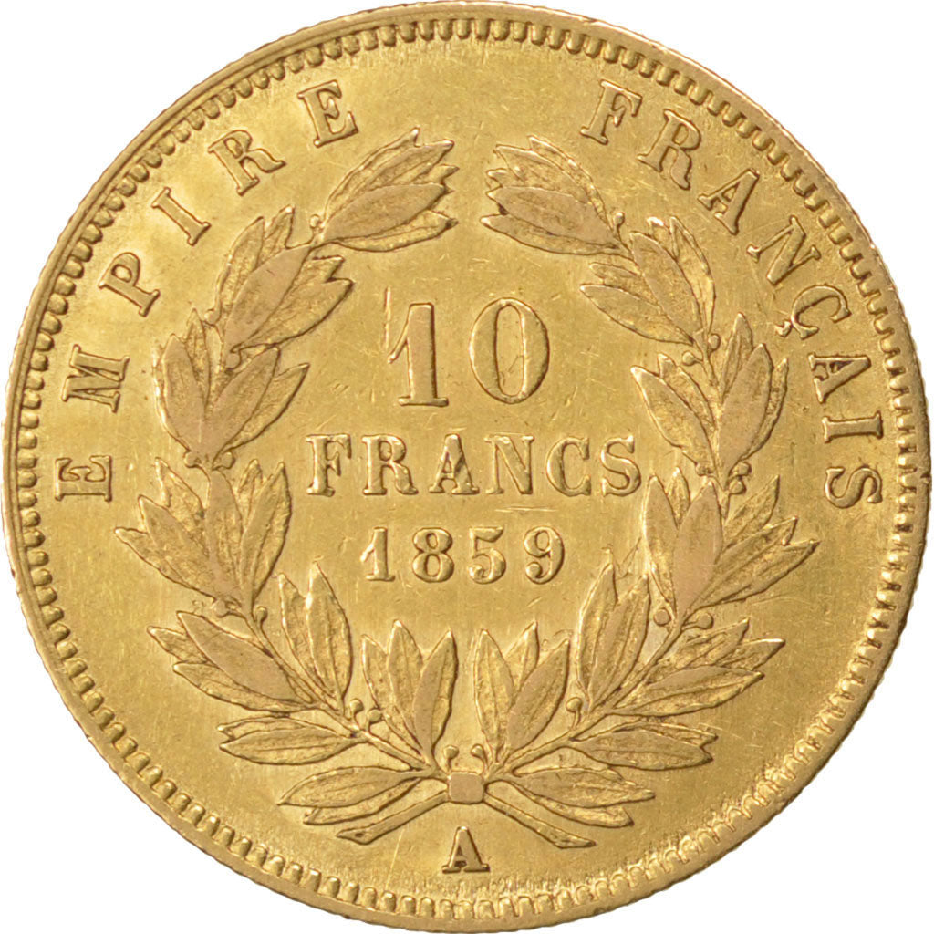 Coin, France, Napoleon III, Napoléon III, 10 Francs, 1859, Paris, EF(40-45)