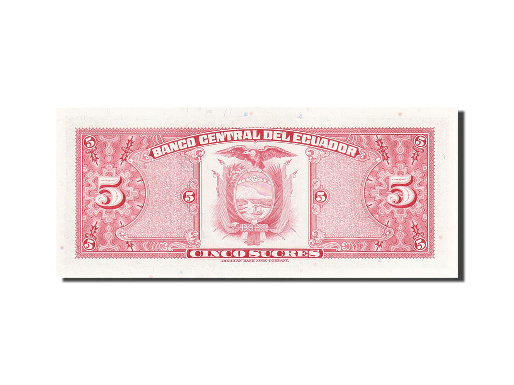 Banknote, Ecuador, 5 Sucres, 1975-1980, 1982-08-20, KM:108b, UNC(63)