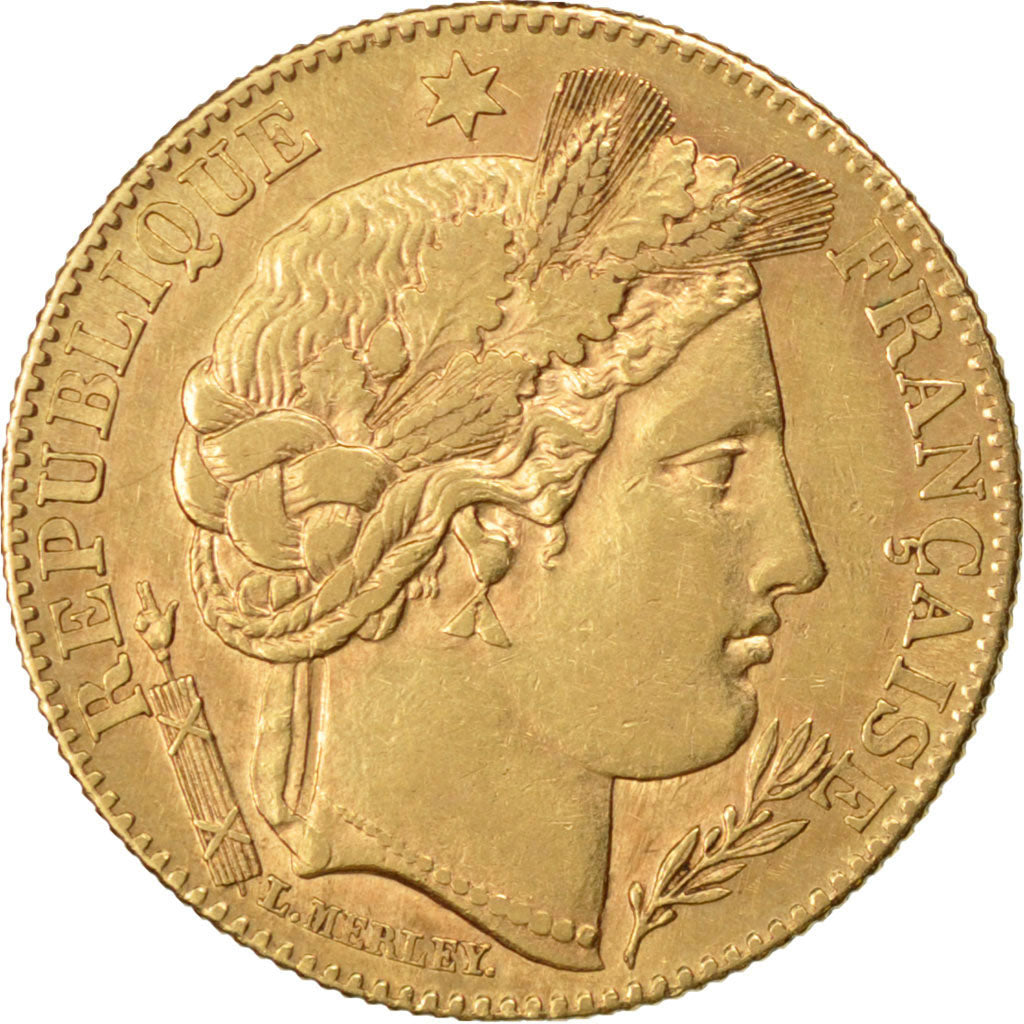 FRANCE, Cérès, 10 Francs, 1899, Paris, KM #830, AU(50-53), Gold, Gadoury #1016, 