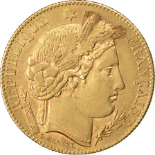 FRANCE, Cérès, 10 Francs, 1899, Paris, KM #830, AU(50-53), Gold, Gadoury #1016, 