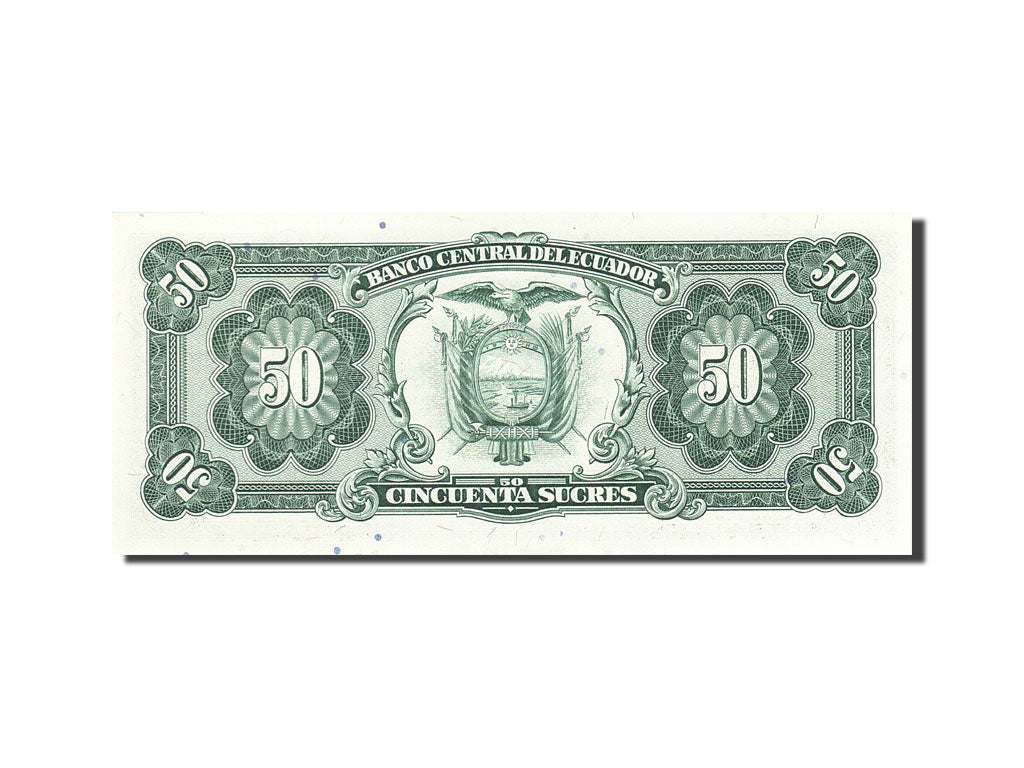 Billet, Équateur, 50 Sucres, 1984-1988, 1988-11-22, KM:122a, SPL