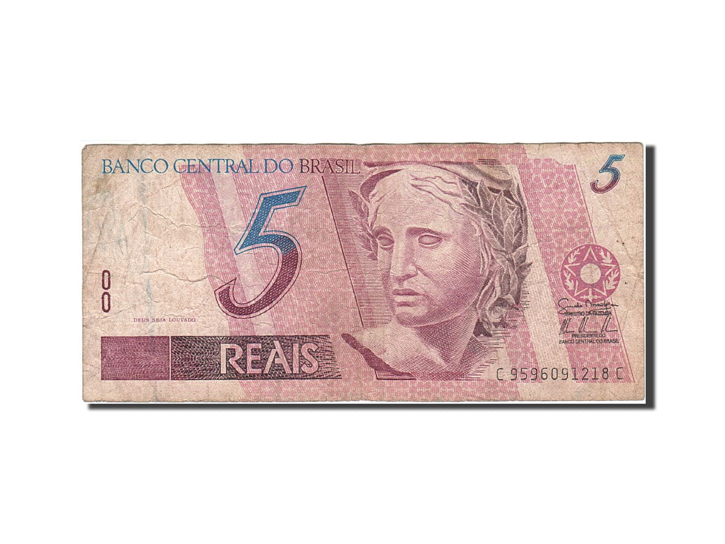 Banknote, Brazil, 5 Reais, 1994, 1994-1997, KM:244g, VF(20-25)