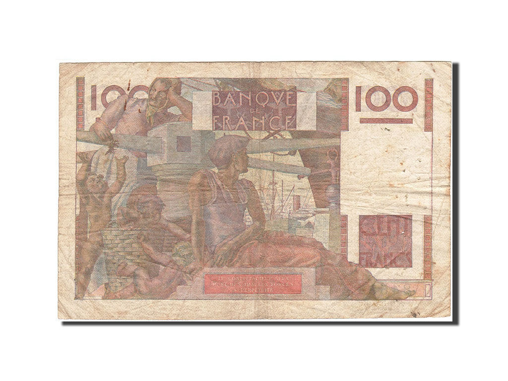 France, 100 Francs, 1945-1954, KM:128d, 1952-02-07, VF(20-25), Fayette:28.31