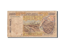 Banknote, West African States, 1000 Francs, 1991-1992, 1992, KM:111Ab, VG(8-10)