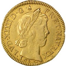 Francia, Louis XIV, Louis d'or à la mèche longue, Louis d'Or, 1651, Amiens,...