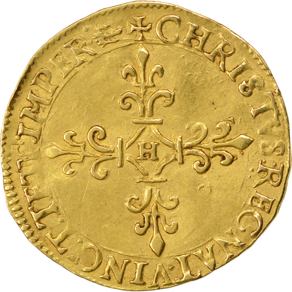Coin, France, Ecu d'or, 1564, La Rochelle, AU(50-53), Gold, Sombart:4904