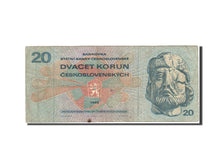 Billete, 20 Korun, 1970-1973, Checoslovaquia, KM:92, Undated (1970-1971), RC