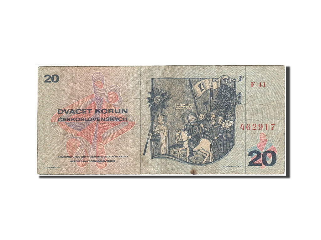 Banknote, Czechoslovakia, 20 Korun, 1970-1973, Undated (1970-1971), KM:92