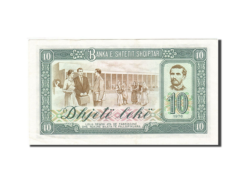 Banknote, Albania, 10 Lekë, 1976, 1976, KM:43a, AU(55-58)