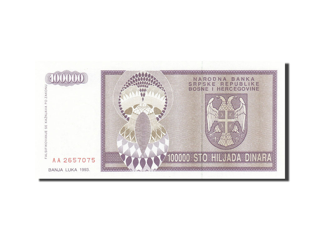 Croatia, 100,000 Dinara, 1993, KM:R9a, 1993, UNC(63)