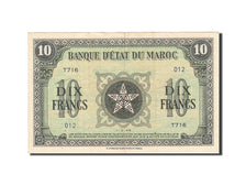 Morocco, 10 Francs, 1943, 1944-03-01, tape, KM:25a, EF(40-45)
