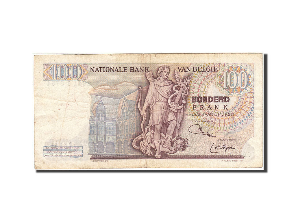 Banknote, Belgium, 100 Francs, 1961-1971, 1975-03-03, KM:134a, VF(20-25)