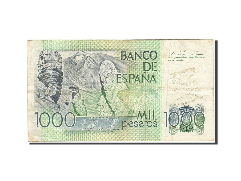 Banknote, Spain, 1000 Pesetas, 1982-1987, 1979-10-23, KM:158, VF(20-25)