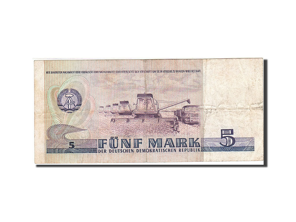 Banknote, Germany - Democratic Republic, 5 Mark, 1971-1985, 1975, KM:27A