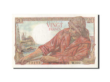 Geldschein, Frankreich, 20 Francs, 1942, 1943-10-07, UNZ-, Fayette:13.7, KM:100a