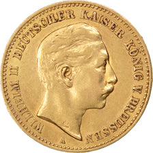 GERMAN STATES, 10 Mark, 1904, Berlin, KM #520, EF(40-45), Gold, 3.98