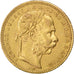 HUNGARY, 8 Forint 20 Francs, 1881, Kormoczbanya, KM #467, AU(55-58), Gold, 6.46
