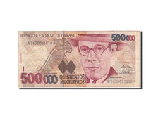 Brazil, 500,000 Cruzeiros, 1990-1993, tape, KM:236b, Undated (1993), VF(20-25)