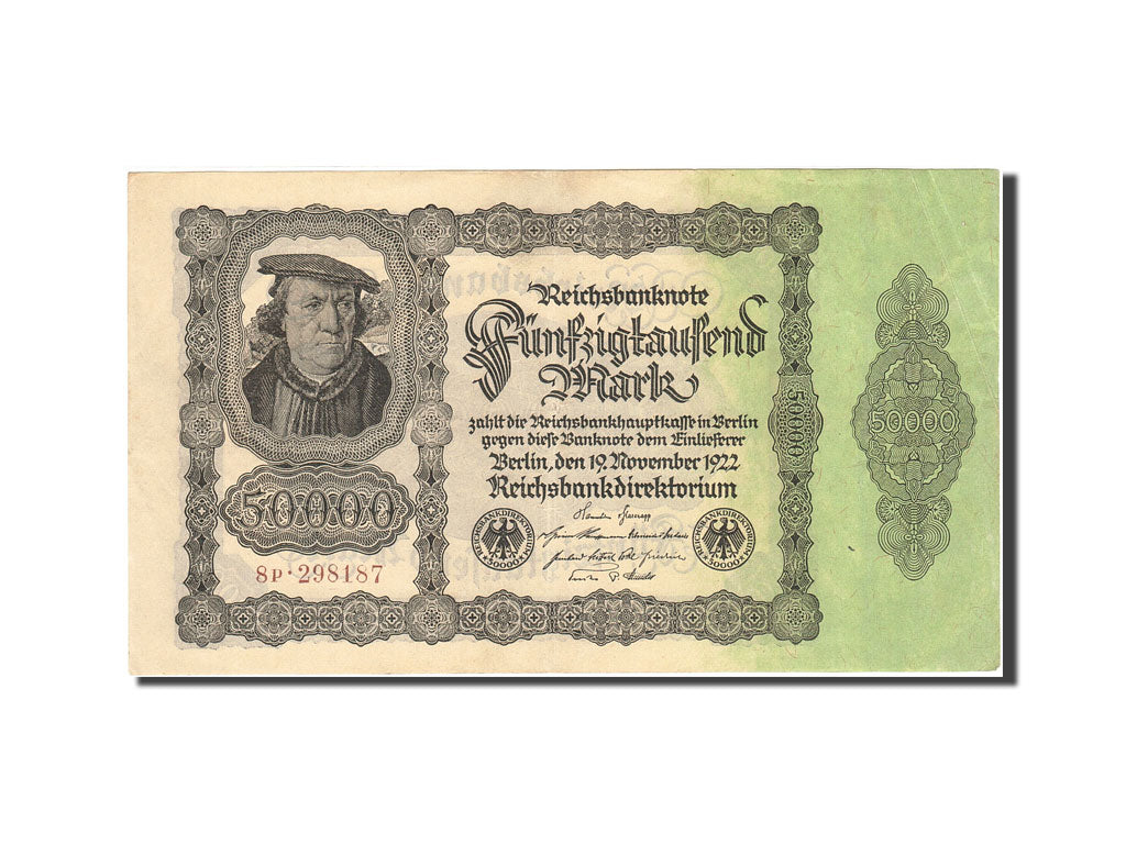Banknote, Germany, 50,000 Mark, 1922-1923, 1922-11-19, KM:79, AU(55-58)