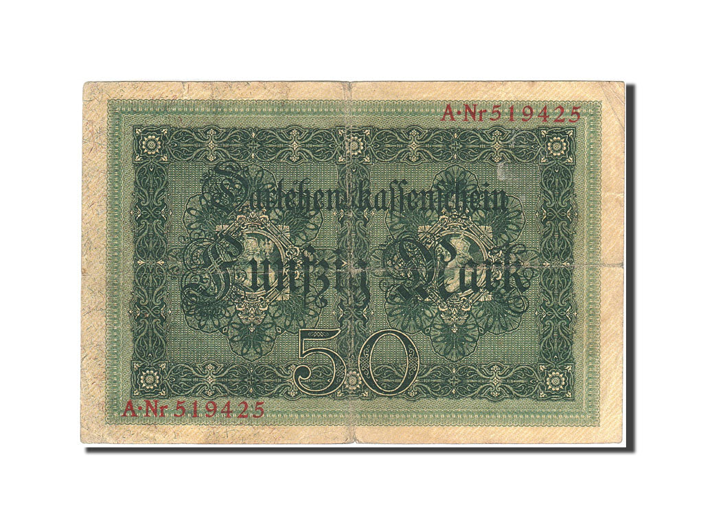 Banknote, Germany, 50 Mark, 1914, 1914-08-05, KM:49a, VG(8-10)