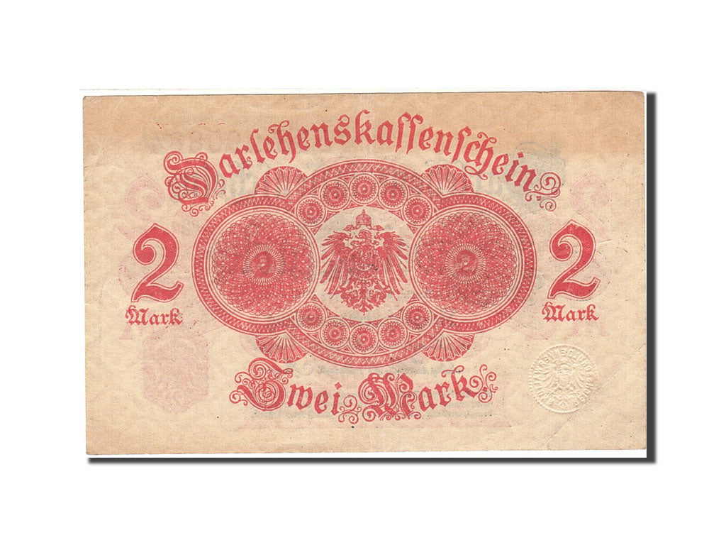 Banknote, Germany, 2 Mark, 1914, 1914-08-12, KM:53, EF(40-45)