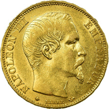 Moneta, Francia, Napoleon III, Napoléon III, 20 Francs, 1860, Strasbourg, BB+