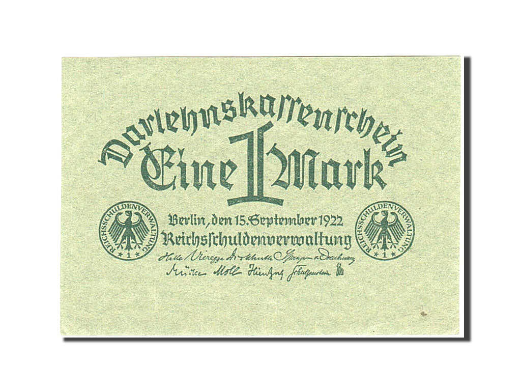 Banknote, Germany, 1 Mark, 1922, 1922-09-15, KM:61a, UNC(65-70)